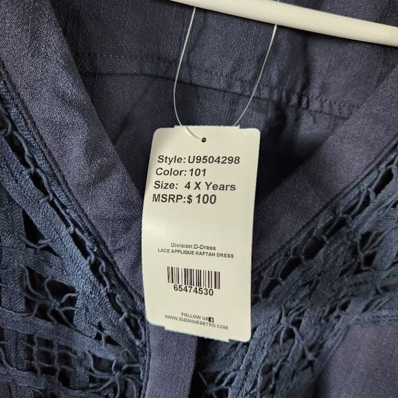 Navy Blue Kaftan Dress - Picture 5 of 5